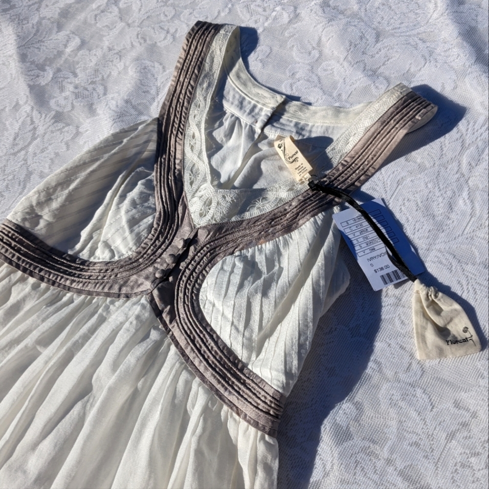 Anthropologie Silk Cotton sun dress NWT